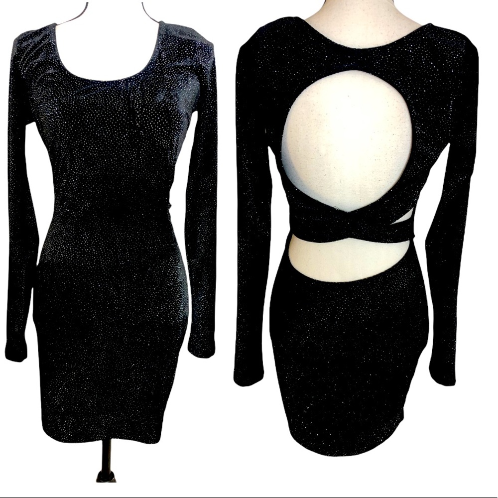 FOREIGN EXCHANGE Black velvet  dress Sz S
